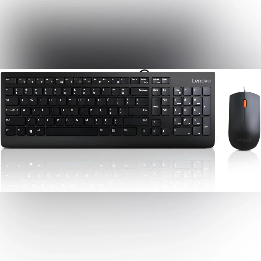 Lenovo Wired Keyboard & Mouse Combo | Black | New | GX30M39606